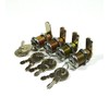 4/Pk 1-1/8" Double Bitted Cam Lock with 6-Disc Tumbler, Keyed