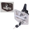 Trailer Door Latch T Handle with 2‑Key Stainless Steel Chrome