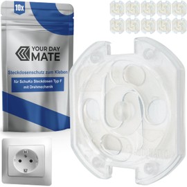 Sockets Child Lock without Gluing, Pack of 20, Suitable for Type C and E Sockets, in White, Plug Protection with Key, Socket Protection Plugs, Socket Child Lock, Baby Socket Safety