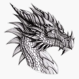 HOF Trading Veteran Dragon Vinyl Sticker Waterproof Decal Laptop Wall Window Bumper Sticker 5"