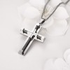 Yonhon Cross Necklace for Men Stainless Steel
