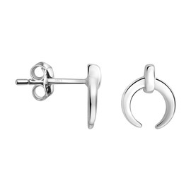 SOFIA MILANI - Women's Earrings 925 Silver - Moon Stud Earrings, Sterling Silver, No Gemstone