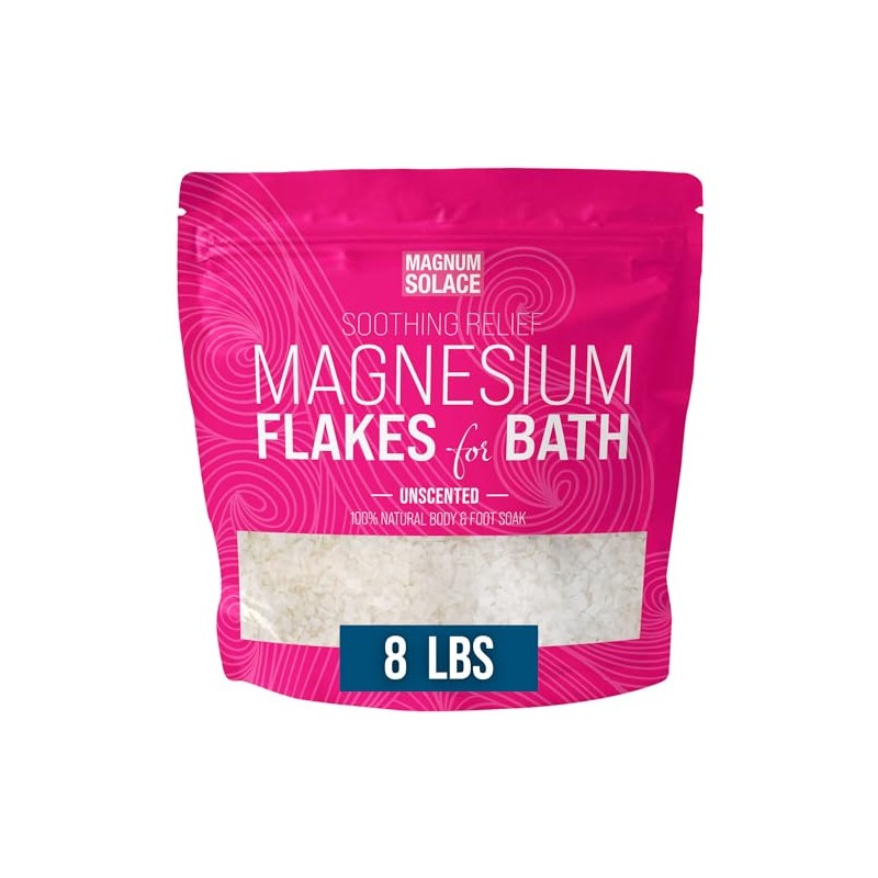 Magnesium Flakes for Bath - Magnesium Chloride Flakes Organic Pure