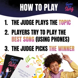 Game That Song - Fun Music Card Game for Adults and Teens - Compete to Play The Best Song- Makes A Great Gift for Music Lovers, Game Night, Galentines Gift, Karaoke or Singing