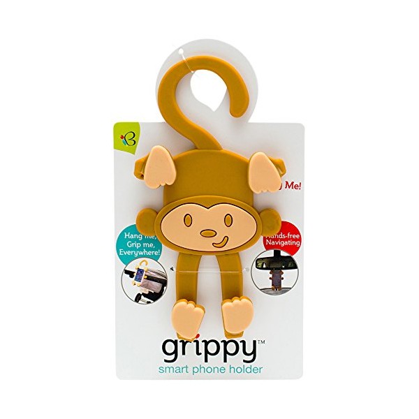 Grippy Smartphone Phone Holder by Buggygear - The Perfect Mount for Your Cellphone - This Accessory Straps to Your Stroller, Grocery Cart - Strap it or Hang it from The Tail - Entertain Your Baby Too
