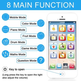 Hyainbom Toy Phone, Baby Toy Phone 12-18 Months, Kids Phone Toy Age 1-6, Toddler Fake Phone Gifts Toys for 6-12 12-18 Months 1-6 Year Old Girls Boys Babies Toddlers Newborn Baby Toys Gifts