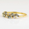 18K Gold Plated Simulated Green Topaz Leaf Vine Band Engagement