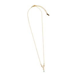 Carré - Collar con Cubic Circonia en Color Azul y Cristales, Acabado Dorad - Joyería Mujer