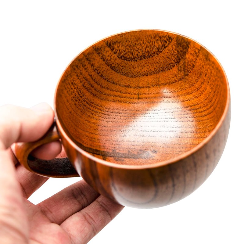 Danweix Wooden Shaving Bowl with Handle, Shaving Soap & Cream