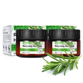 P-Beauty Rosemary Hair Mask Set 2 x 60 g - Intensive Hair Treatment Care for Dry, Frizzy & Coloured Hair | Rosemary Oil Hair Mask Anti-Split Ends | Hair Care Rosemary, Makes Combing & Styling Easier