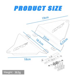 CRF450L Radiator Braces Compatible with CRF 450L CRF450RL CRF450X 2019-2024 Motorcycle Accessories Off Road Dirt Bike Aluminum Side Radiators Guards(Red)