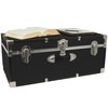 Seward Trunk College Dorm and Camp Storage Footlocker, Black, 30-Inch