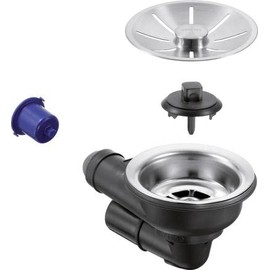 Blanco InFino Manual Drain Fitting Brushed Grey 3.5 Inch