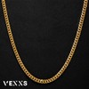 VEXXS Men's Gold Chain Diamond-Cut,18K Real Gold Plated Cuban Link