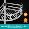 HAMITOR Corner Shower Caddy Tension Pole: Rustproof 4-Tier Bathroom Organizer