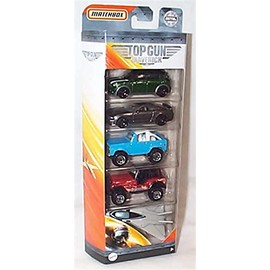 Matchbox T0P.GUN Maverick 5 pack of Matchbox 4 Cars 1 Plane Street Racer set diecast model