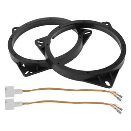 Partuto Speaker Spacer Ring Tweeter Speaker Spacer Adapter Car for Nissan Qashqai Front Rear Doors ABS Black with Audio Wiring Harness Waterproof