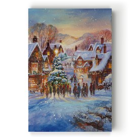 Renditions Gallery White II Gallery Wrapped Canvas Christmas Wall Art, 30x40, White Christmas Ii