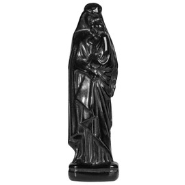 moonsix Hand Carved Black Obsidian Blessed Virgin Mary with Child Figurine, Healing Crystal Madonna Religious Statue for Protection Home Decoration