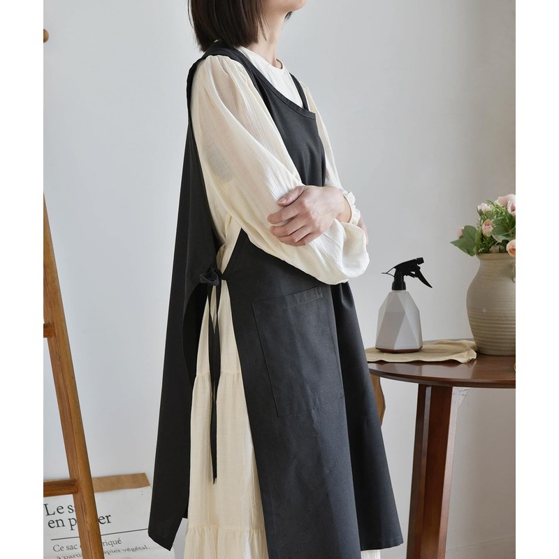 Nanxson Women's Cotton Linen Apron Cooking Apron Printed Kitchen Apron
