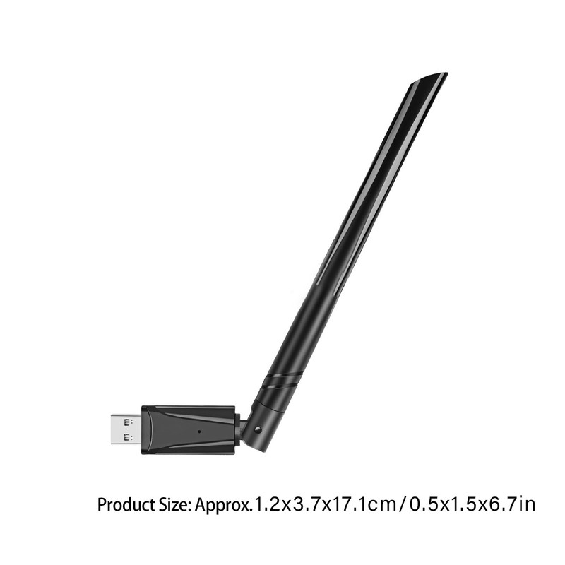 WiFi Dongle USB 3.0 1300M Dual Band High Gain Antenna