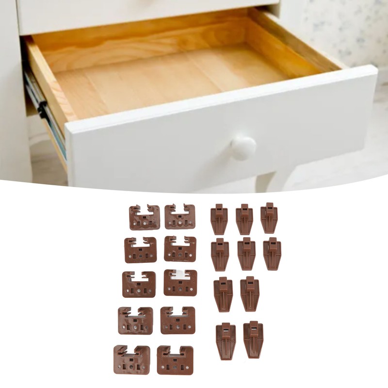 10 Sets Dresser Drawer Slides Plastic Drawer Slides and Guides