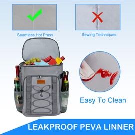 MOYLLOG Backpack Coolers Insulated Leak Proof, 30/45 Cans Beach Cooler Backpack, Water-Resistant Soft Cooler Bag for Camping Picnic