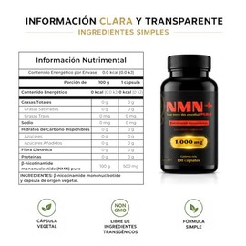 AKAM NMN 1000mg + Nicotinamide |Suplemento Vegano y Sin Gluten (100 Caps)