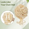 Benehair Messy Bun Hair Piece Wavy Curly Claw Clip Hair