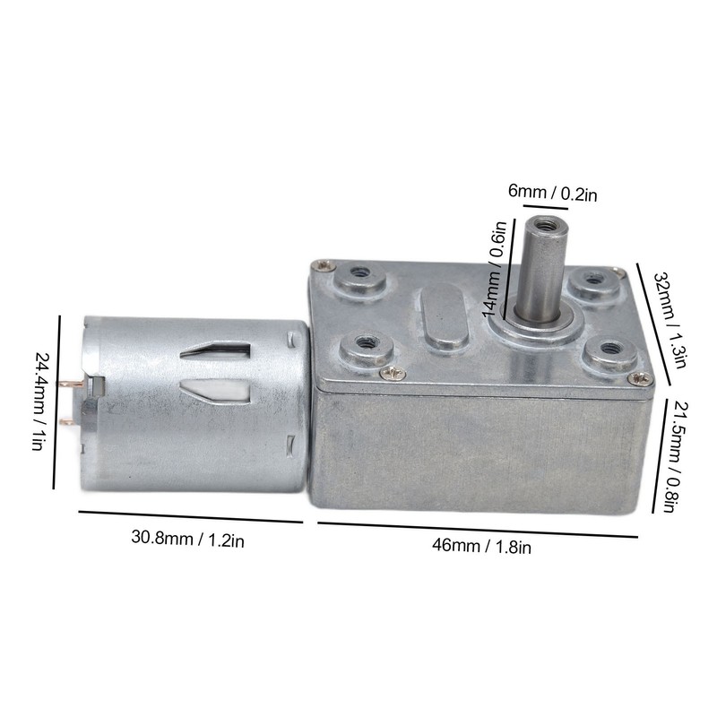 DC12V Geared Motor Turbo Worm Reduction Machinery Transmission Parts with