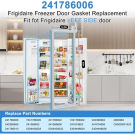 Upgraded 241786006 Refrigerator Freezer Door Gasket Compatible with Frigidaire Door Gasket Seal 241786002 241786010 FFHS2611PF4 FFHS2611LWF FFHS2611PF3 FFHS2622MSU For Kenmore Freezer Door Gasket Seal