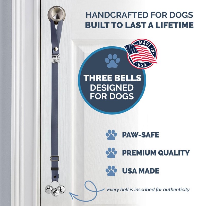 PoochieBells Adjustable Size Dog Doorbell for Potty Training Dog-Safe Bells