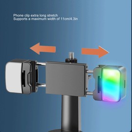 Diyeeni Car Tracking Phone Holder, Intelligent 360 Degree Tracking with Remote Control and 2 Fill Lights, for Live Streaming Video Vlog