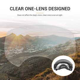 PETLESO Dog Glasses, Windproof Dog Sunglasses, Dog Safety Glasses with Adjustable Strap, Suitable for Medium to Large Dogs, Clear