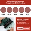 Woltersberger Sanding Disc, 150 mm, Gold, Green, Red