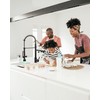 Fapully Black Kitchen Faucet with Pull Down Sprayer,Commercial LED Kitchen