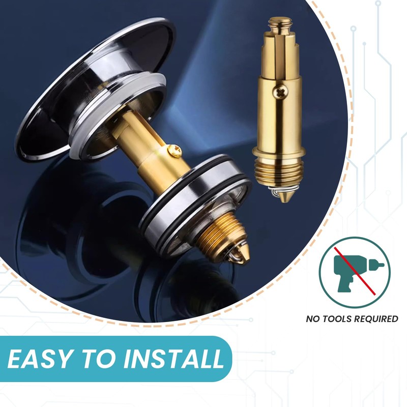 2 Pcs Basin Sink Clicker Pop Up Bolt Bath Sink