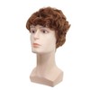 Orange Short Curly Wig for Men Ginger Natural Fluffy Side