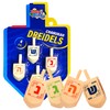 Hanukkah Dreidels - Natural Wooden Dreidel - 4 Pack Medium