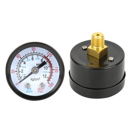 Low Pressure Gauge, Reliable Mini Low Pressure Air Compressor Gauge Y40 Iron Shell Instrument Pressure Measuring Meter, Pressure Meter Plumbing for Air, Water, Oil and Gas