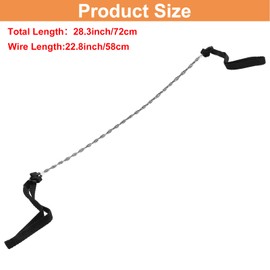 Auvotuis 3 Pcs Stainless Steel Survival Wire Saw 21.65 Inch, Garrote Wire Cable Saw String Saw, Emergency Pocket Saw Rope Saw Hand Tool for Wood Cutting Hiking Hunting