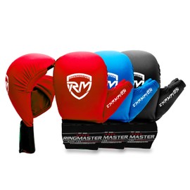 RingMaster Sports Karate Gloves Mitts Martial Arts Punch Training Sparring (Red, Medium)