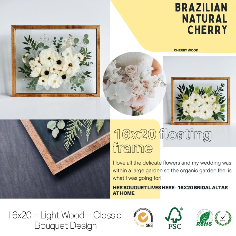 Volakk Floating Frame 16x20 Double Glass Frame Floater Frame 20x24