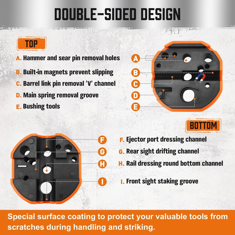 HORUSDY 23-Piece Punch Set Roll Pin Punch Set and Hammer