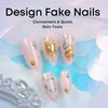 Gold Silver Snake Press on Nails Sun Star False Nails