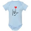 NB Light Blue Infant I Love You Hand with Heart