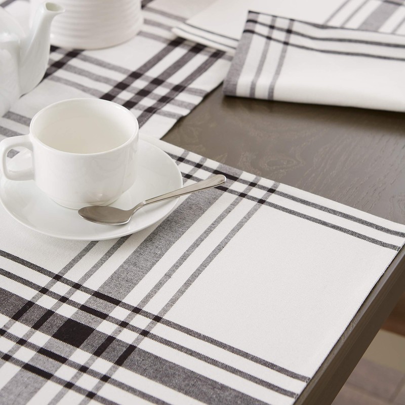 DII Home Sweet Farmhouse Kitchen Textiles, Placemats, 13x19, Black 6