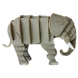 Fridolin 3D Paper Model Elephant Grey