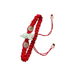 Unik22 Lucky Grade A Jade Tiger Bracelet with Jade coins, Red Adjustable String, Jade Zodiac Jade Animal Bracelet, Lucky FENGSHUI Bracelet, Unisex, Good For Wealth too