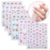 Nail Stickers 6 Sheets 5D Aurora Nail Art Stickers Decals